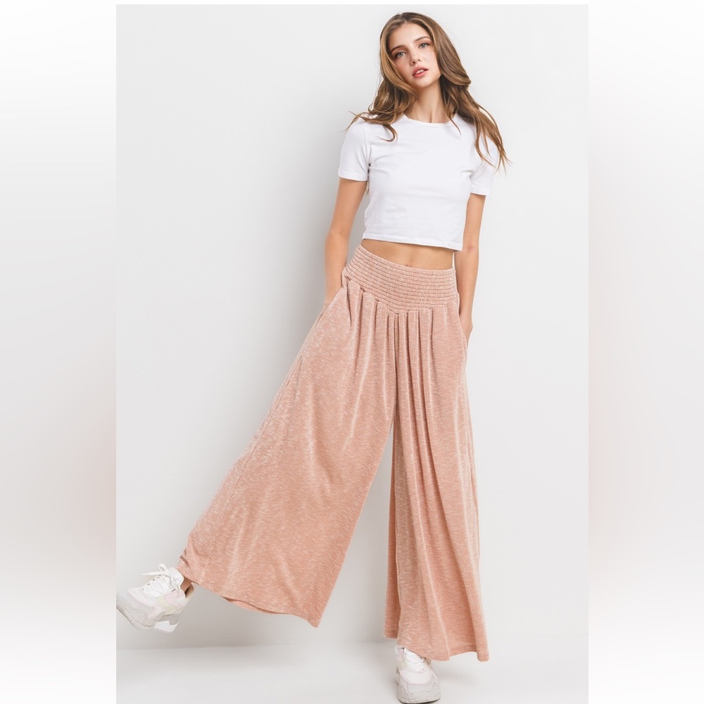 Fabulous Knit Ribbed Wide Leg Pants